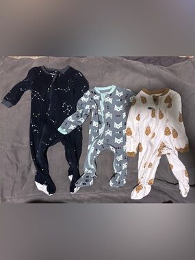 3 gender neutral zippy jams pjs organic cotton